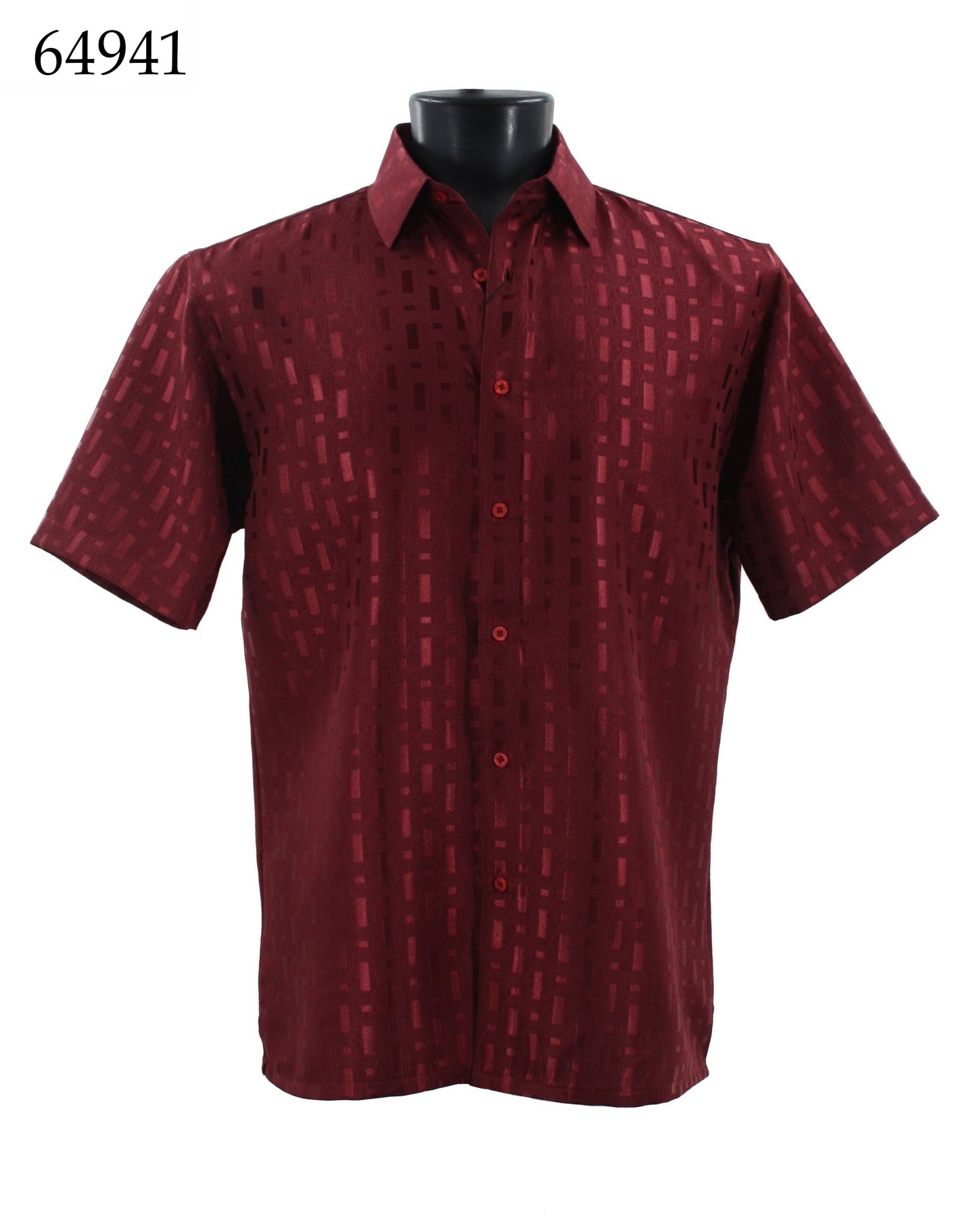 Bassiri Tone-on-Tone Short Sleeve Shirts 64941