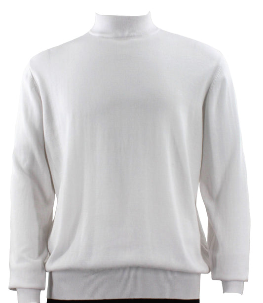 Bassiri Long Sleeve Mock Neck Sweater 630 White