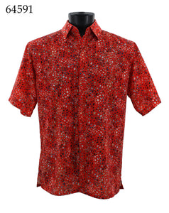 Bassiri Short Sleeve Button Down Casual Printed Shirts 64591