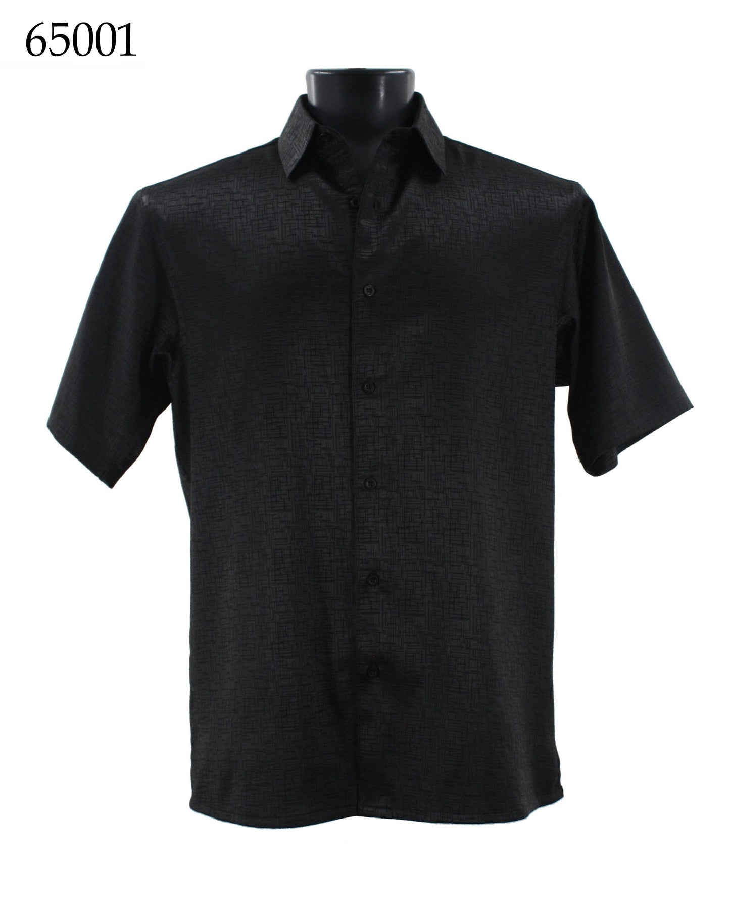 Bassiri Tone-on-Tone Short Sleeve Shirts 65001
