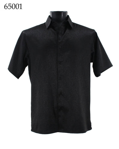 Bassiri Tone-on-Tone Short Sleeve Shirts 65001