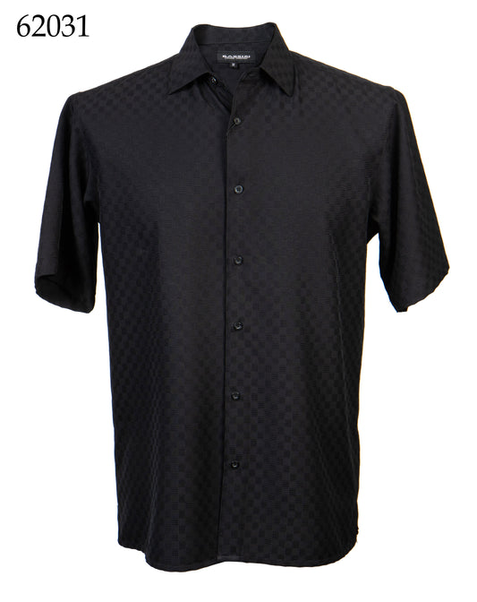 Bassiri Tone-on-Tone Short Sleeve Shirts 62031