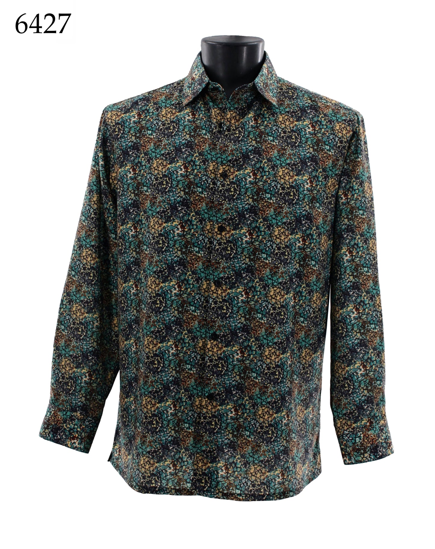 Bassiri Long Sleeve Button Down Casual Printed Shirts 6427