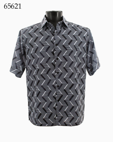 Bassiri Short Sleeve Button Down Casual Printed Shirts 65621