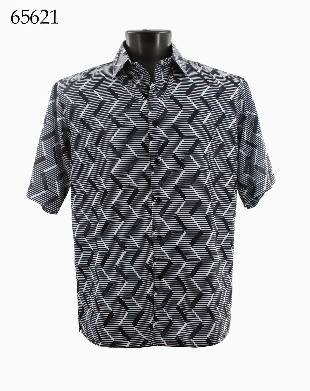 Bassiri Short Sleeve Button Down Casual Printed Shirts 65621