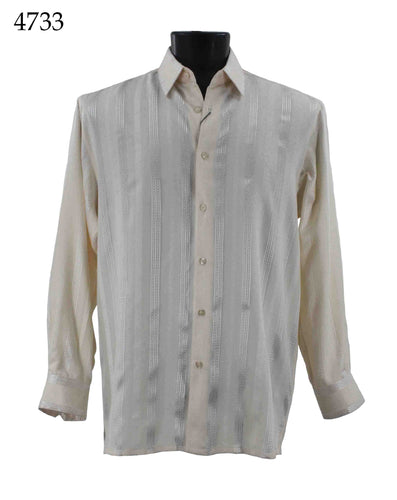 Bassiri Long Sleeve Button Down Casual Printed Shirts 4733