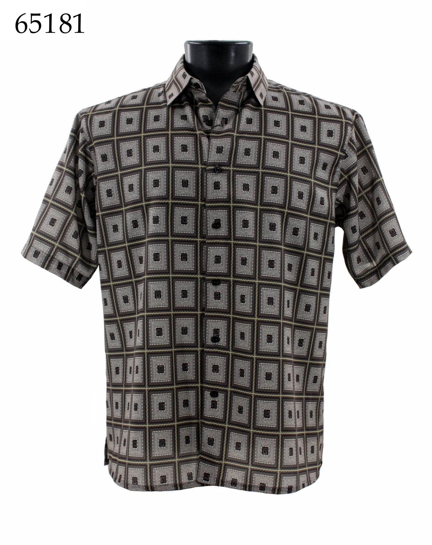 Bassiri Short Sleeve Button Down Casual Printed Shirts 65181
