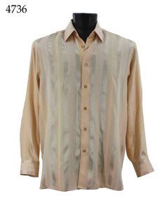 Bassiri Long Sleeve Button Down Casual Printed Shirts 4736