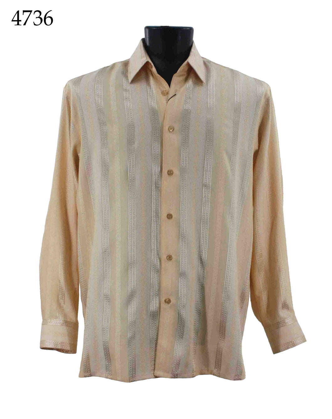 Bassiri Long Sleeve Button Down Casual Printed Shirts 4736