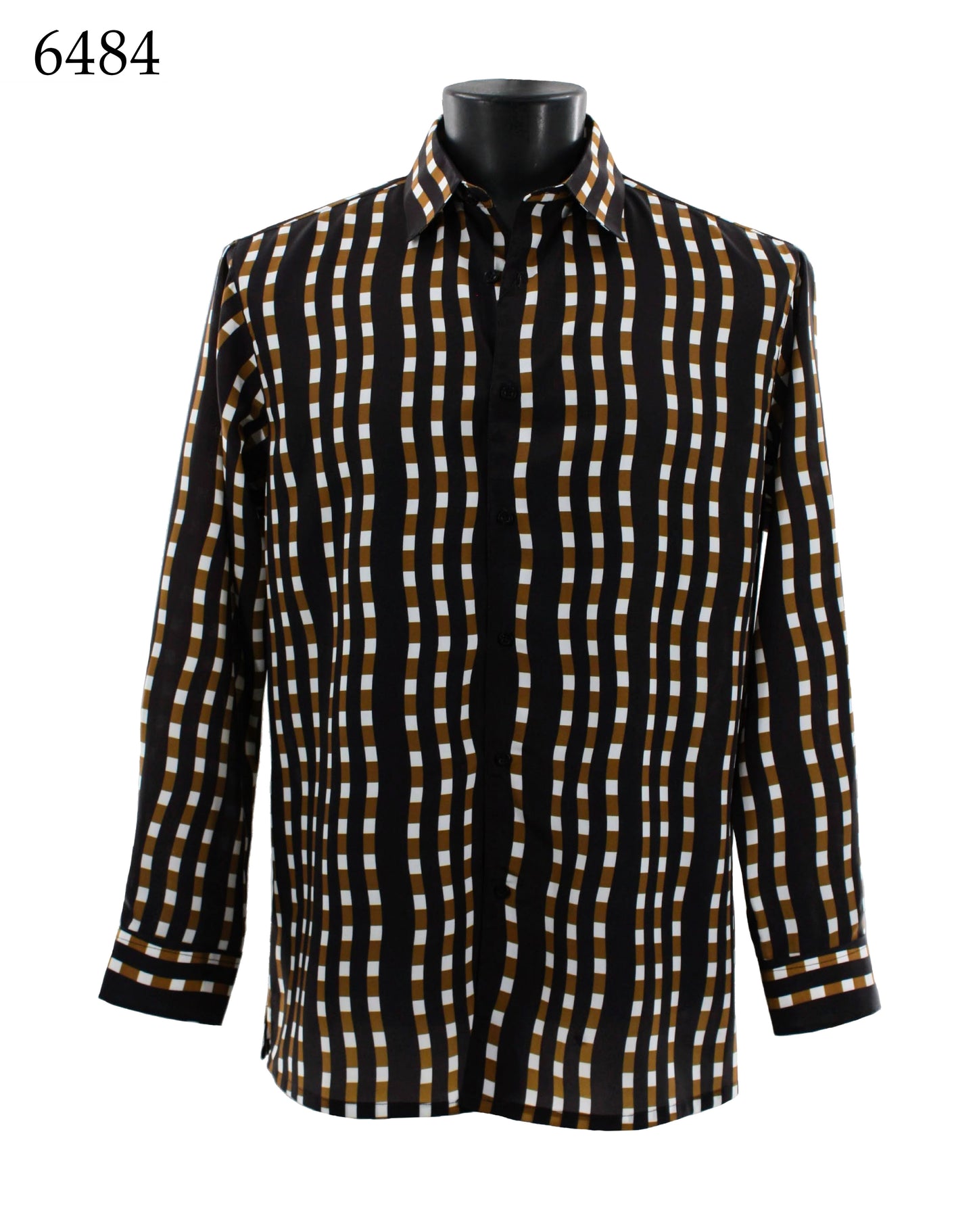 Bassiri Long Sleeve Button Down Casual Printed Shirts 6484