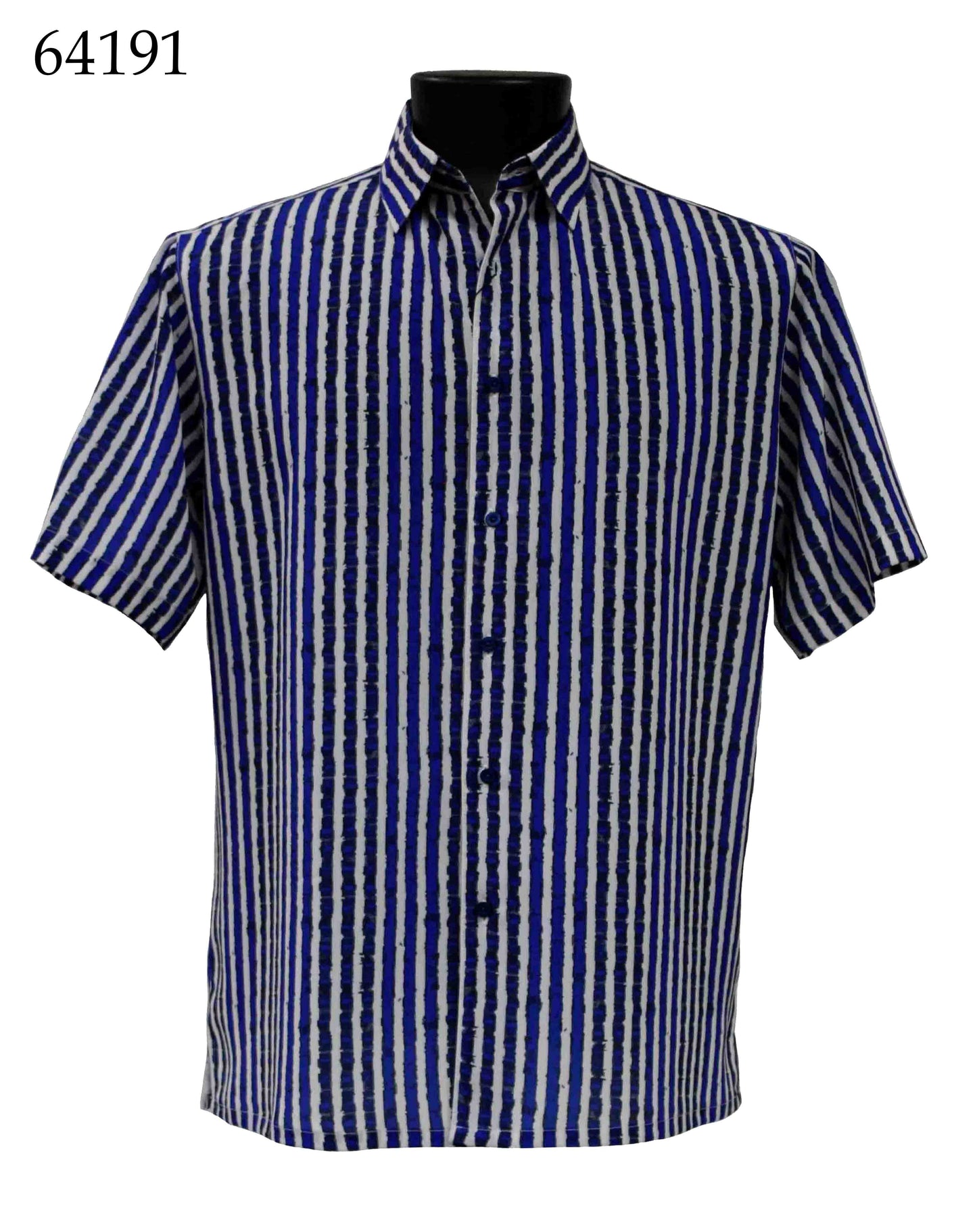 Bassiri Short Sleeve Button Down Casual Printed Shirts 64191