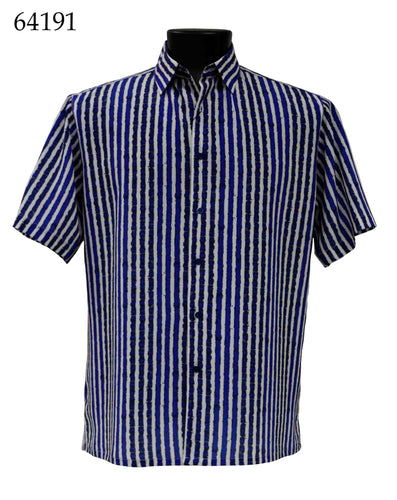 Bassiri Short Sleeve Button Down Casual Printed Shirts 64191