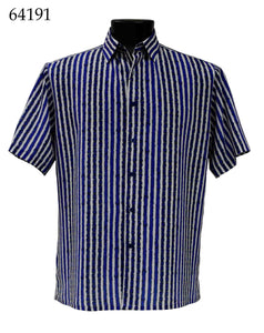 Bassiri Short Sleeve Button Down Casual Printed Shirts 64191