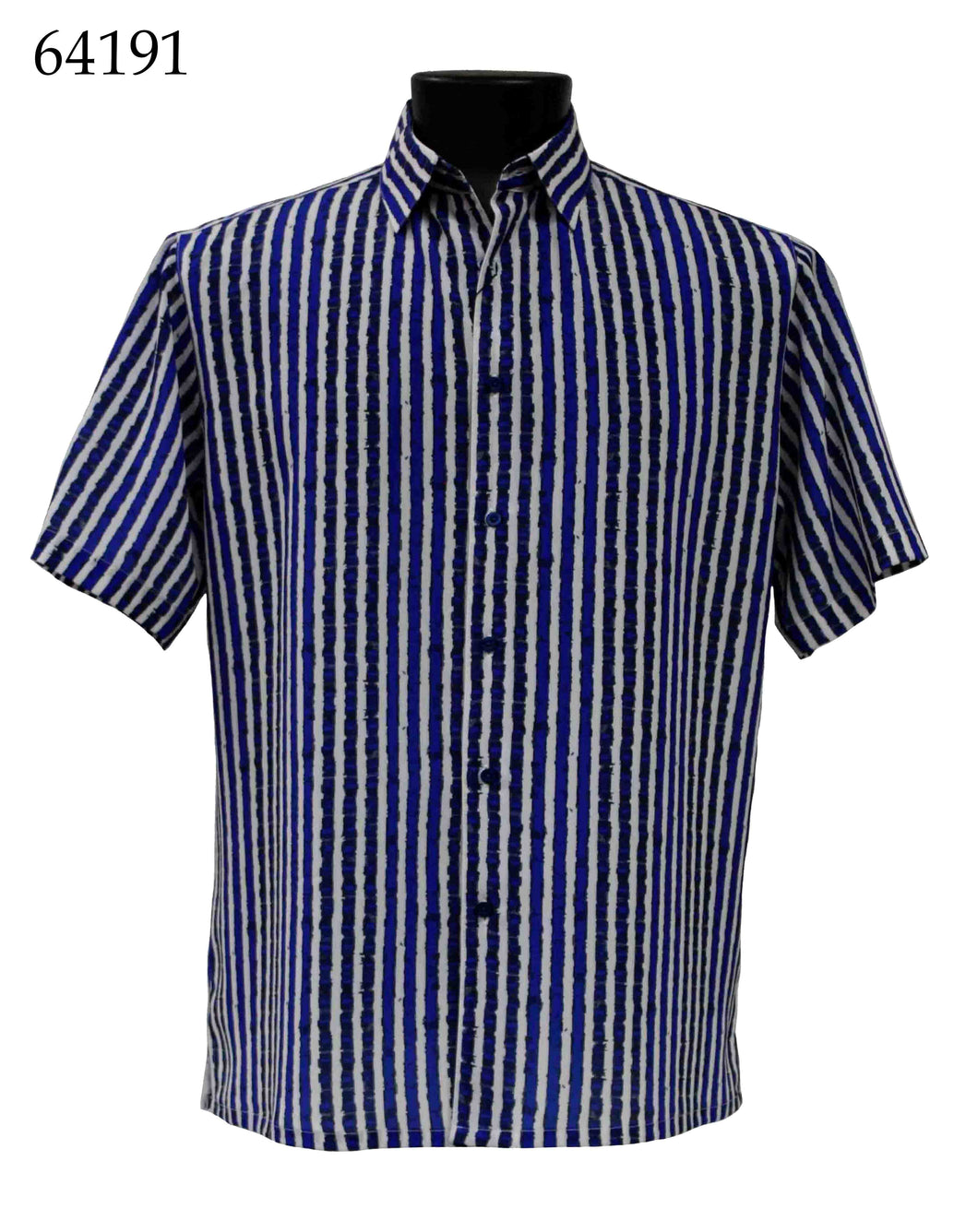 Bassiri Short Sleeve Button Down Casual Printed Shirts 64191