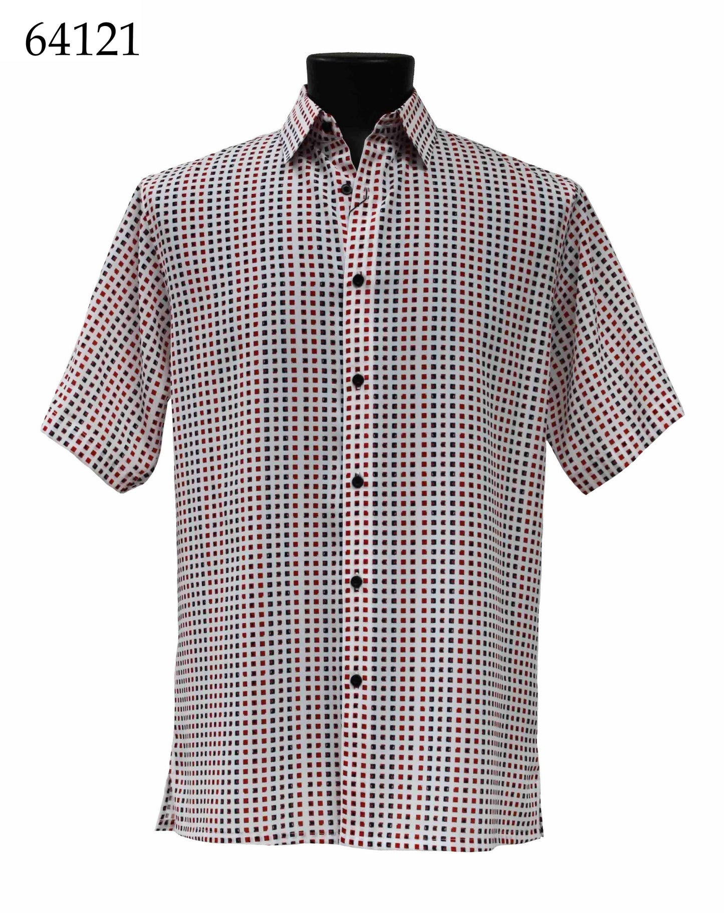 Bassiri Short Sleeve Button Down Casual Printed Shirts 64121
