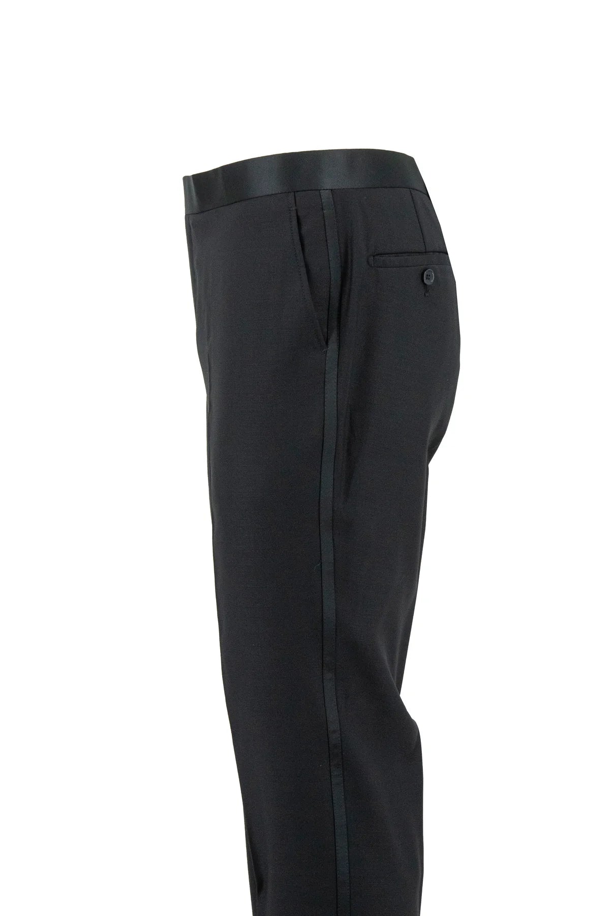 Black Barbaresco, Slim Fit Pure Wool Tuxedo by Tiglio Luxe TIG1001