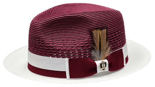 Bruno Capelo Belvedere Collection Burgundy/White