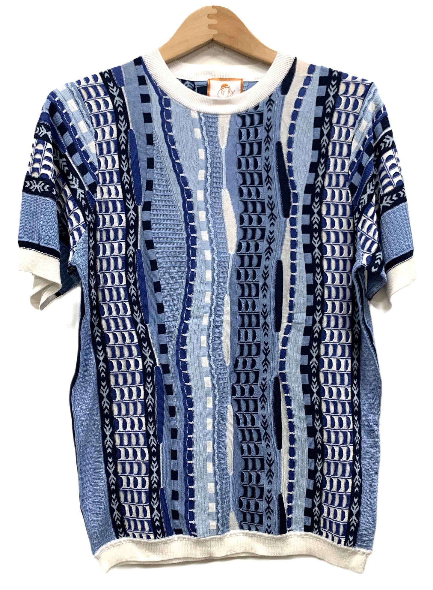 Cigar Couture Men's Polo Knit Short Sleeve Sport Shirt - CR 1670 Blue