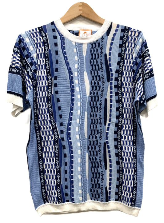 Cigar Couture Men's Polo Knit Short Sleeve Sport Shirt - CR 1670 Blue