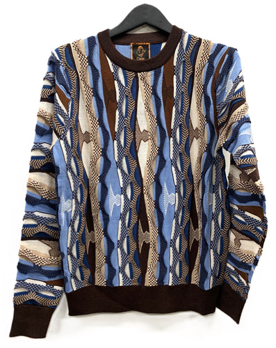 Cigar Textured Knit Sweater – Style #CR-552-BROWN