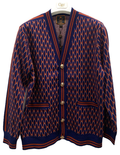 Cigar Couture Cardigan Sweater - NAVY