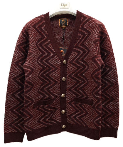 Cigar Pattern Knit Cardigan – Style #CRG-1560 WINE