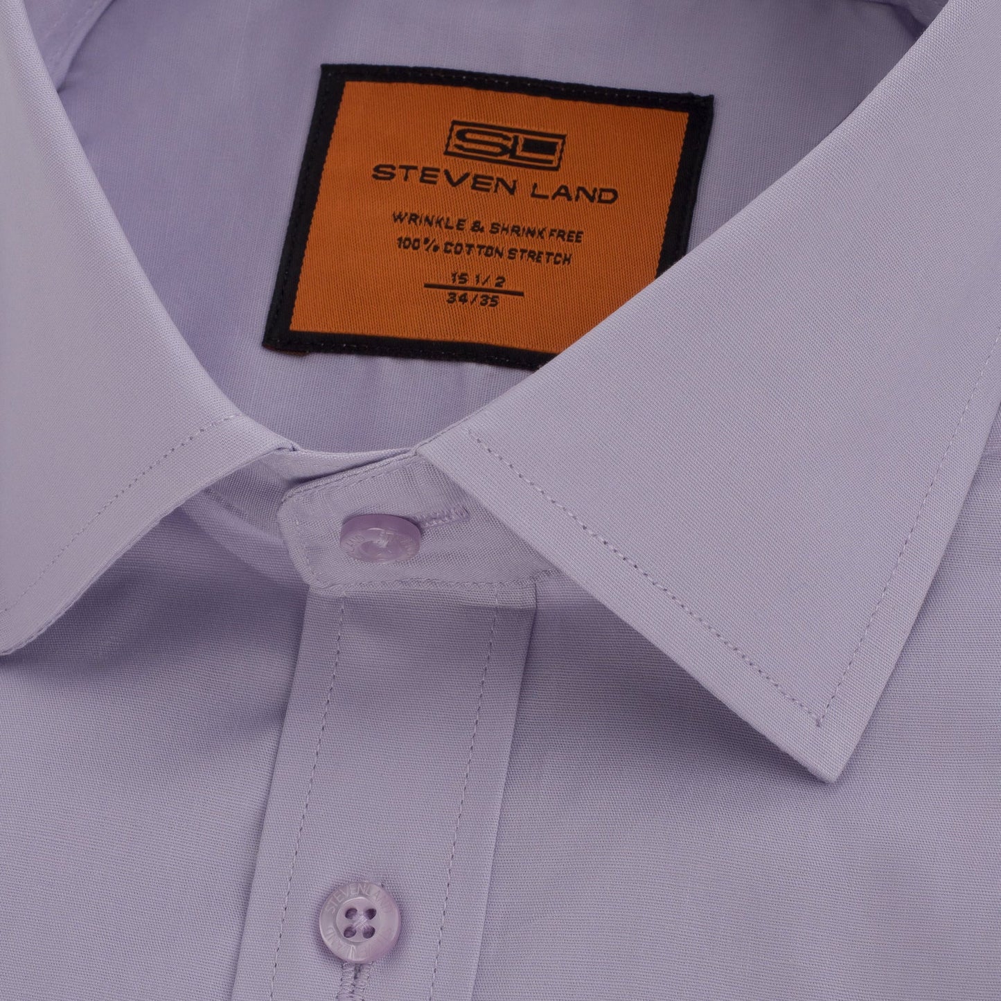 STEVEN LAND POPLIN FRENCH CUFF SHIRT 100% COTTON - LILAC