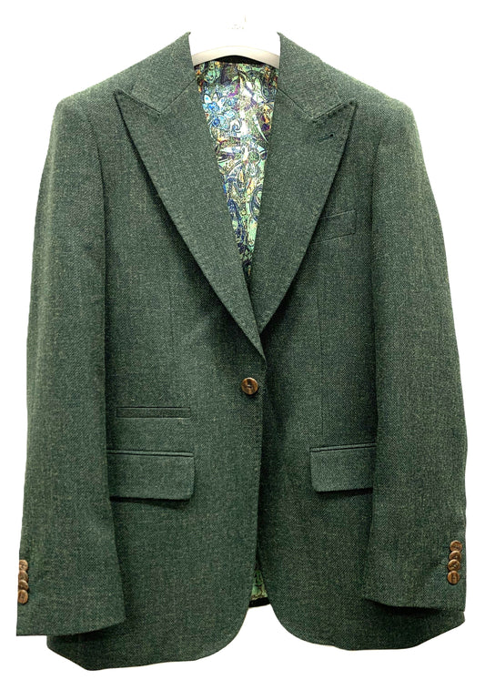 Cigar Classic Peak Lapel Blazer – Style #J-7001 FOREST