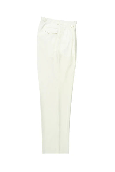 Offwhite Wide Leg Wool Dress Pant 2586/2576 by Tiglio Luxe