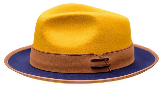 Bruno Capelo Out Cast Collection Mustard/Navy Blue/Cognac