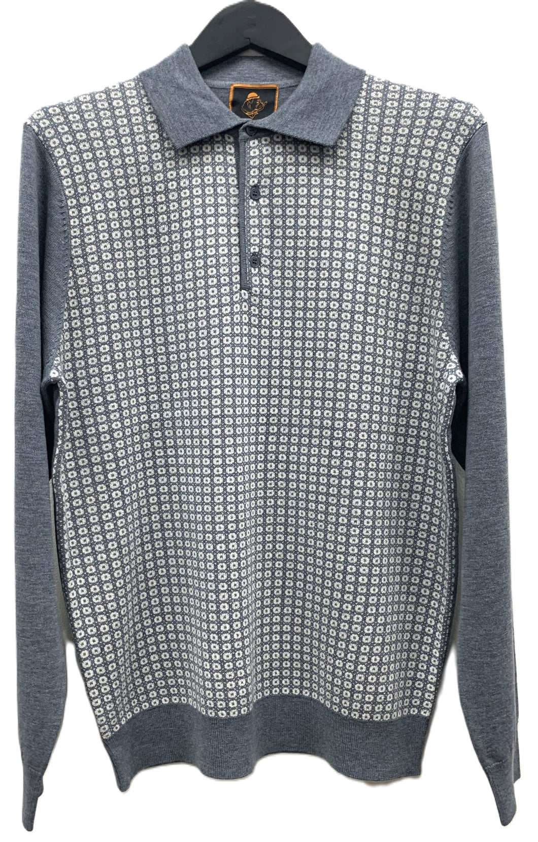 Cigar Couture 3 Button Pullover Polo Sweater - Gray