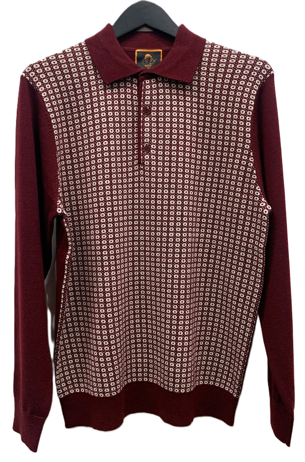 Cigar Couture 3 Button Pullover Polo Sweater - Wine