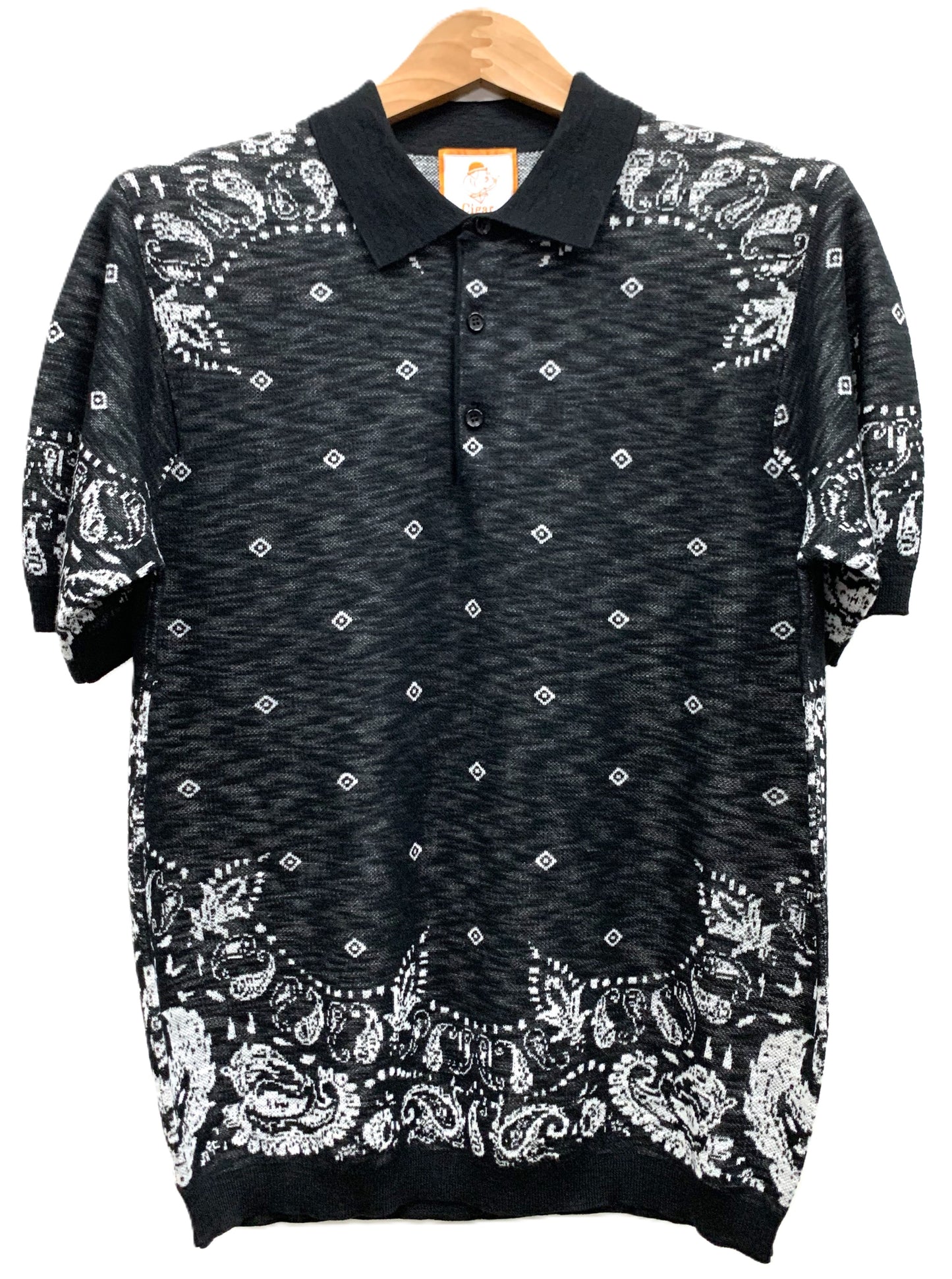 Cigar Couture Men's Polo Knit Short Sleeve Sport Shirt - PJ-1507 Black