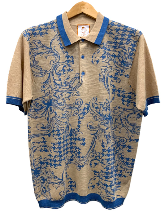 Cigar Couture Men's Polo Knit Short Sleeve Sport Shirt - PJ 1508 Sand