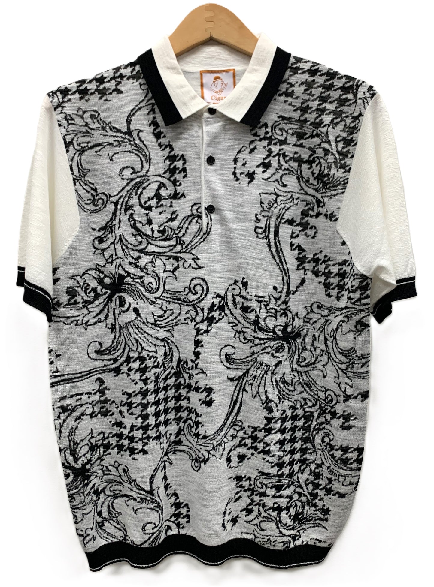 Cigar Couture Men's Polo Knit Short Sleeve Sport Shirt - PJ 1508 White