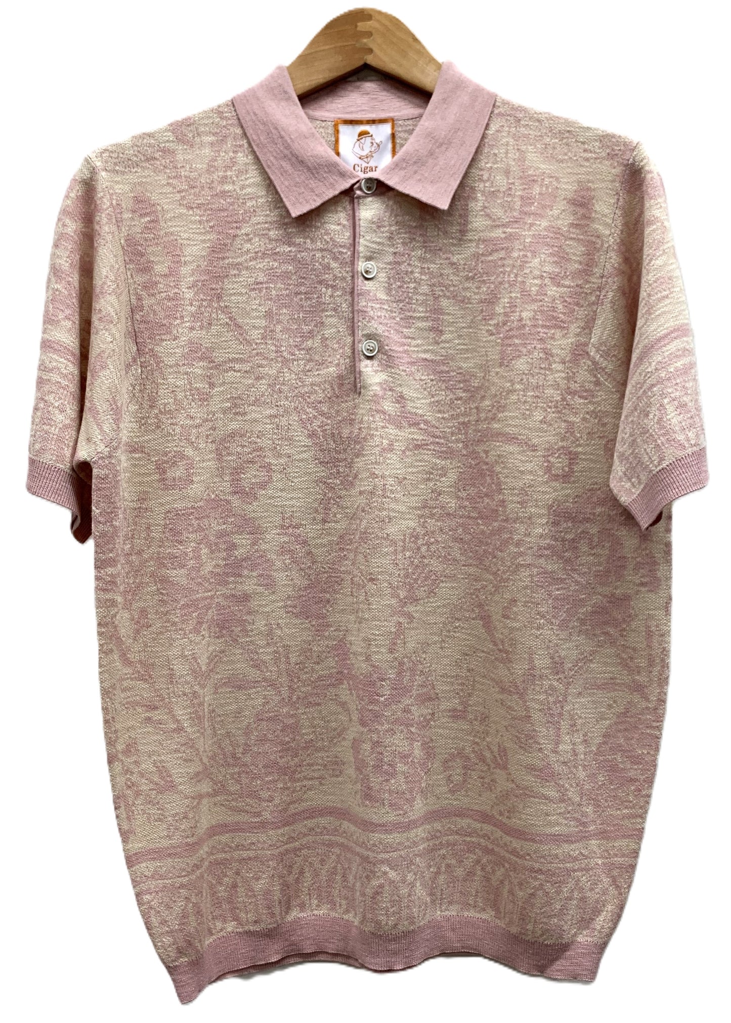 Cigar Couture Men's Polo Knit Short Sleeve Sport Shirt - PJ 1510 D.Rose