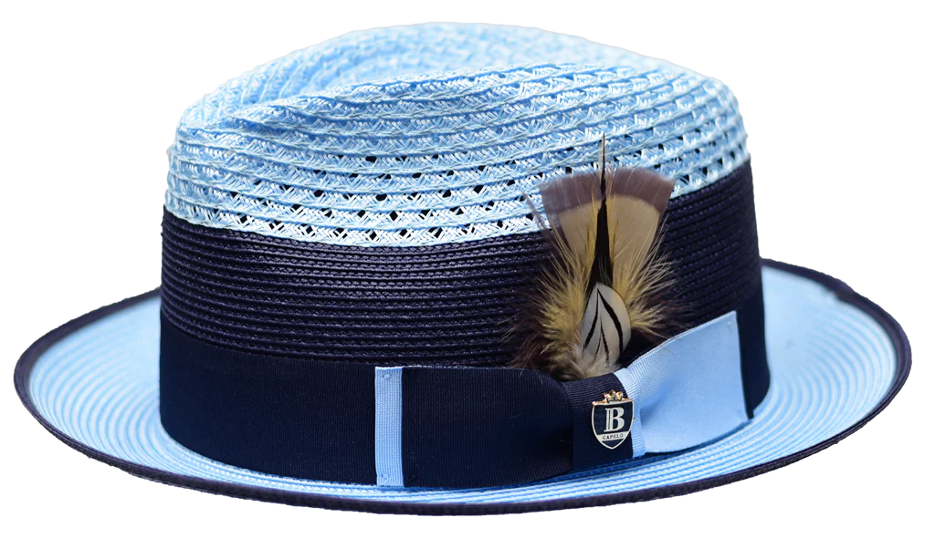 Bruno Capelo Park Avenue Collection Light Blue Navy Blue