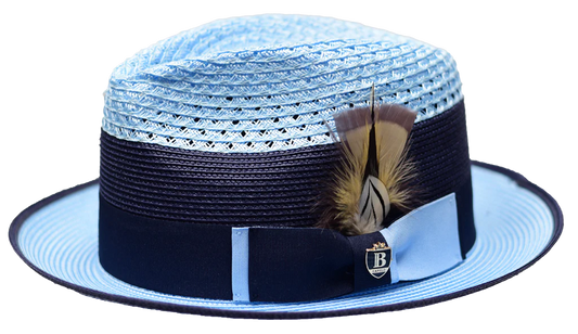 Bruno Capelo Park Avenue Collection Light Blue Navy Blue