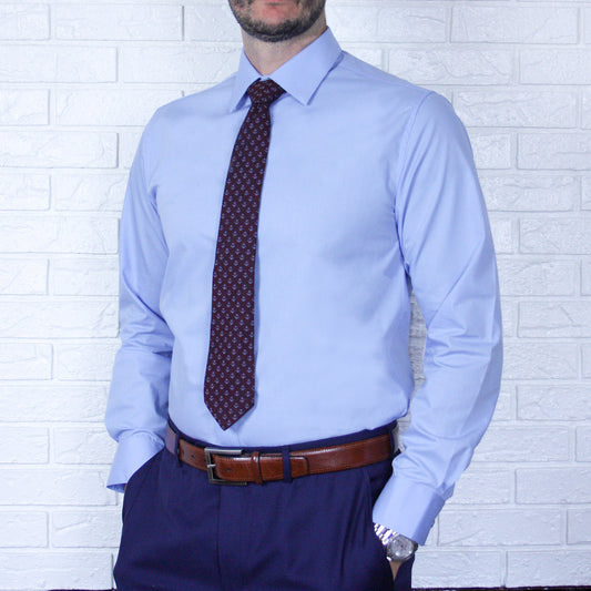 Arturo Modern Fit Long Sleeve Dress Shirt Blue