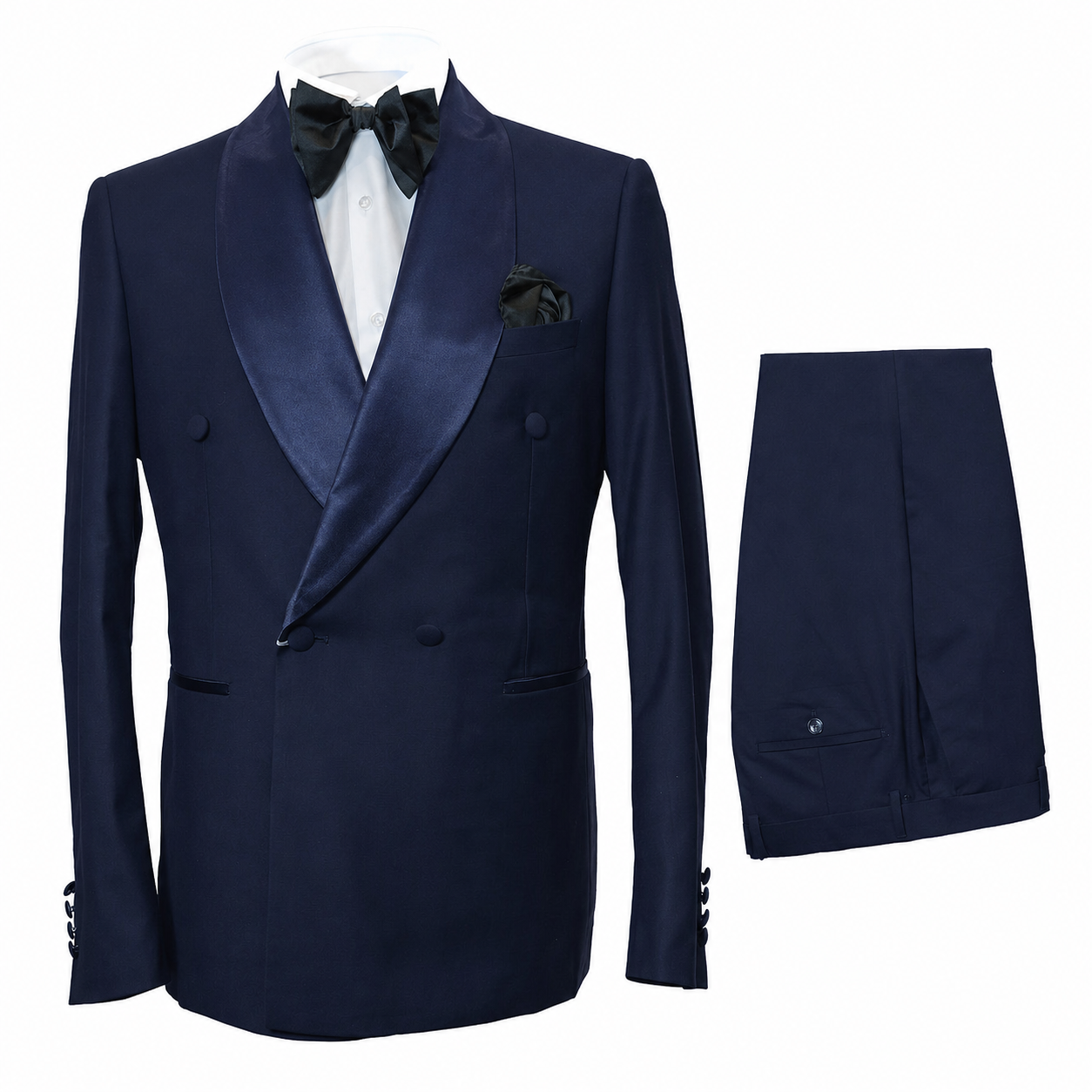 ROSSI MAN SMOKING DBS DOUBLE BREASTED SHAWL LAPEL TUXEDO RM1102