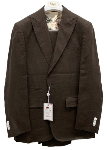 Cigar Couture Linen Suit Set - ST-6089-BROWN