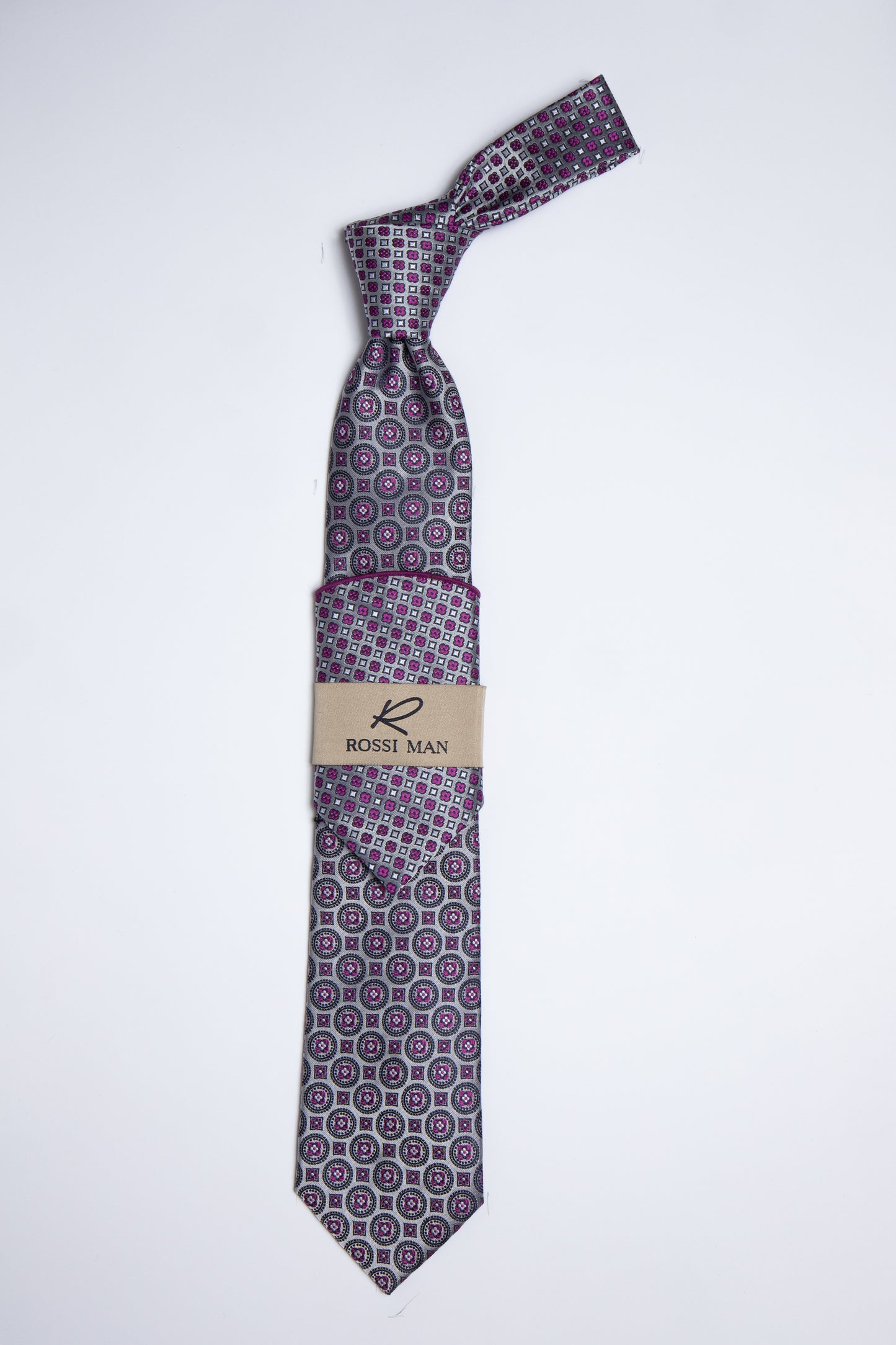 Rossi Man Tie and Pocket Round TT253-3