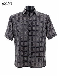 Bassiri Short Sleeve Button Down Casual Printed Shirts 65191