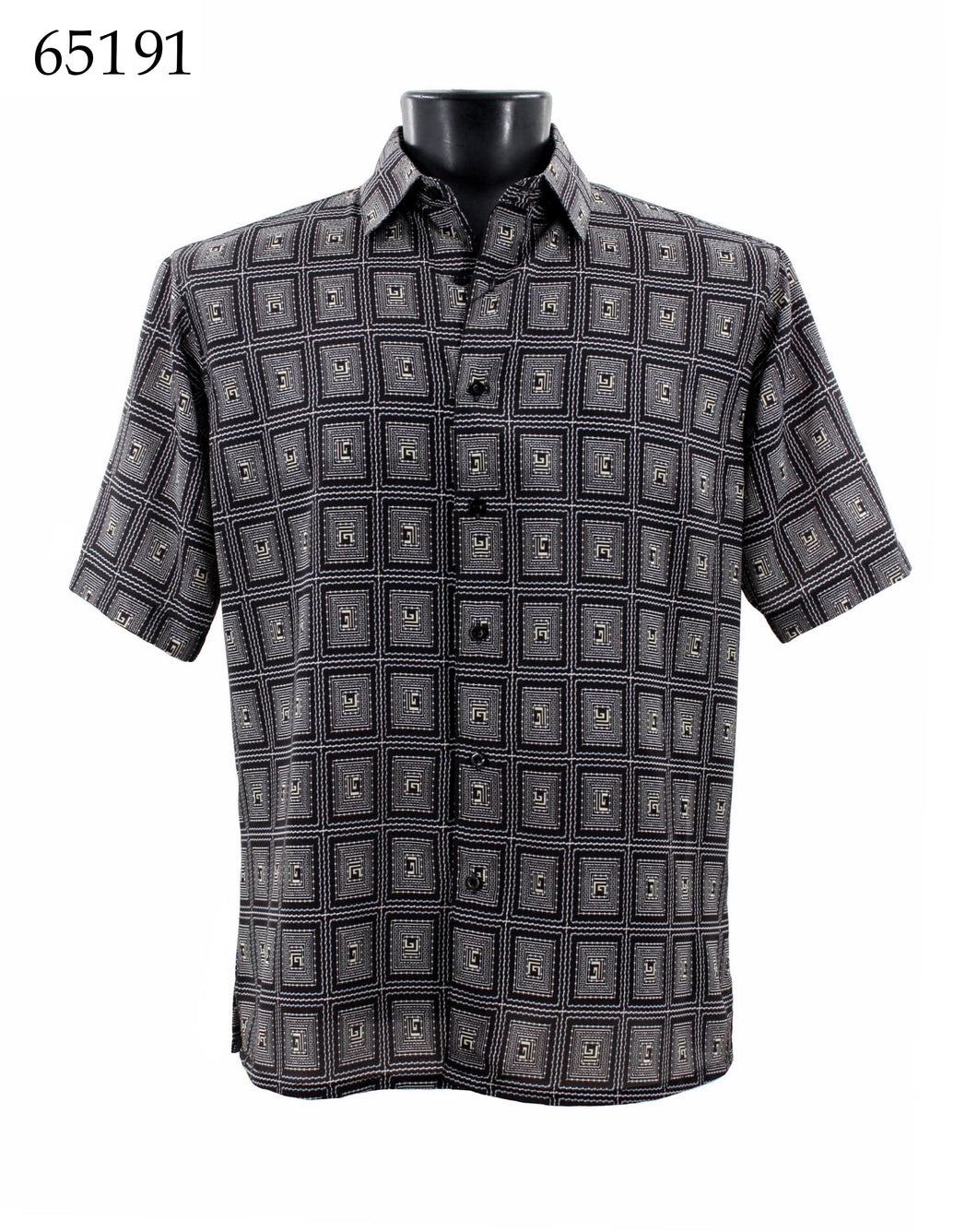 Bassiri Short Sleeve Button Down Casual Printed Shirts 65191