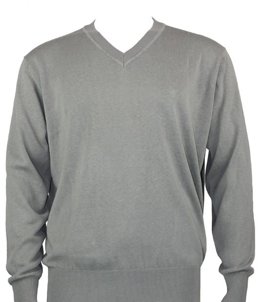 Bassiri Long Sleeve V‑Neck Sweater Style 627 Ash