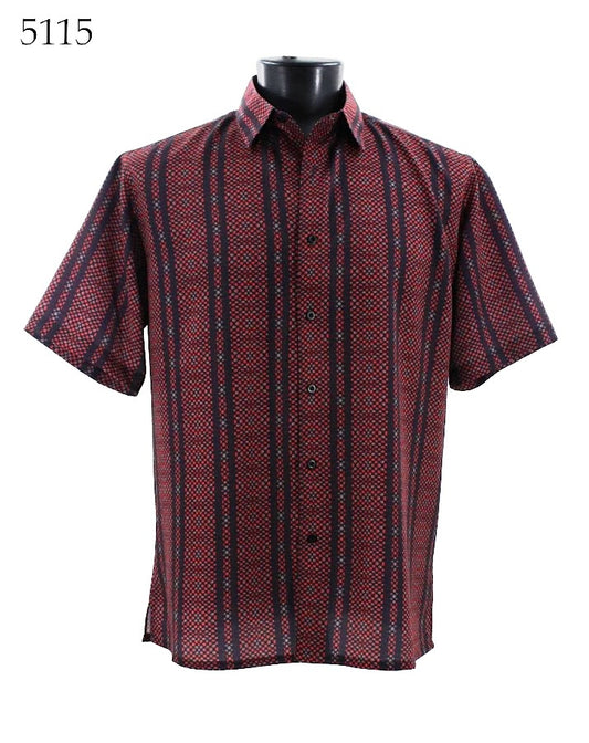 Bassiri Short Sleeve Button Down Casual Printed Shirts 5115