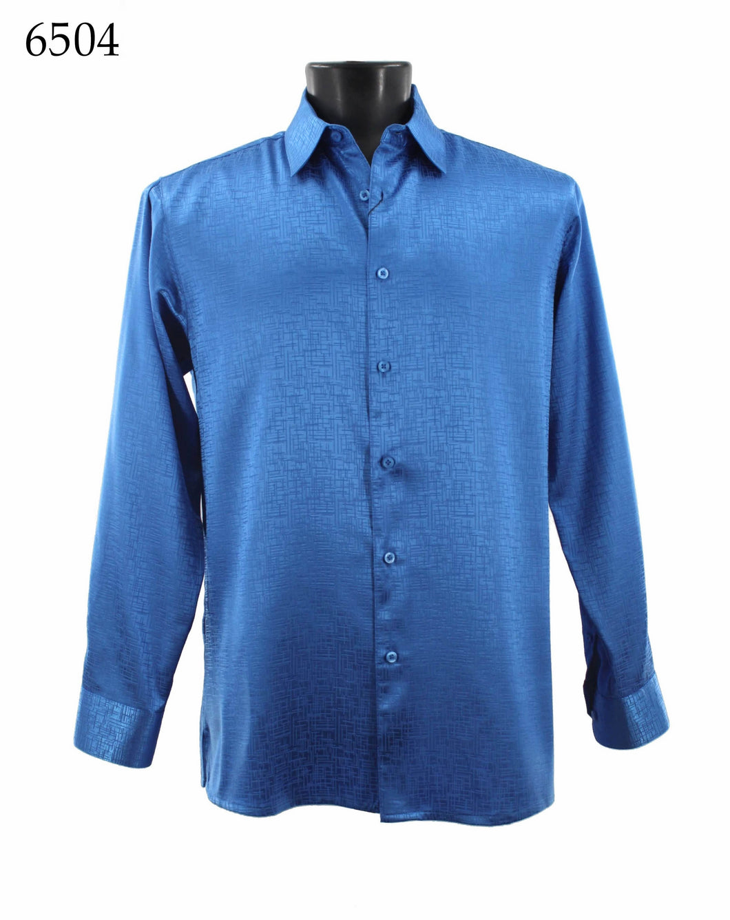 Bassiri Tone-on-Tone Long Sleeve Button Down Casual Printed Shirt 6504