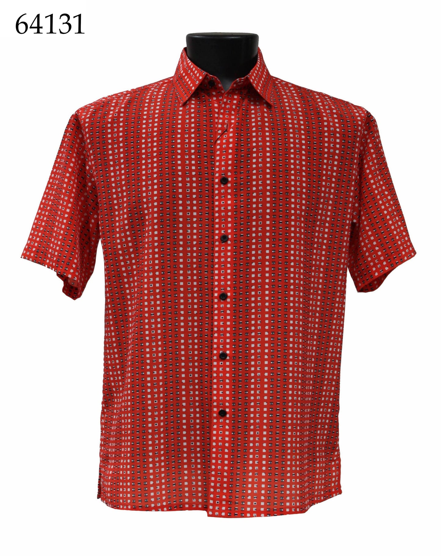 Bassiri Short Sleeve Button Down Casual Printed Shirts 64131