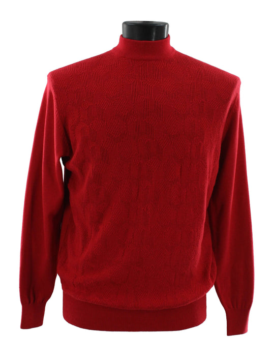 Bassiri Long Sleeve Mock Neck Sweater 638 Red