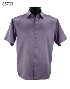 Bassiri Tone-on-Tone Short Sleeve Shirts 65011